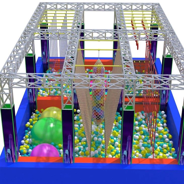 Cúrsa Laochra Ninja Páirc Trampoline Le Linn Liathróid